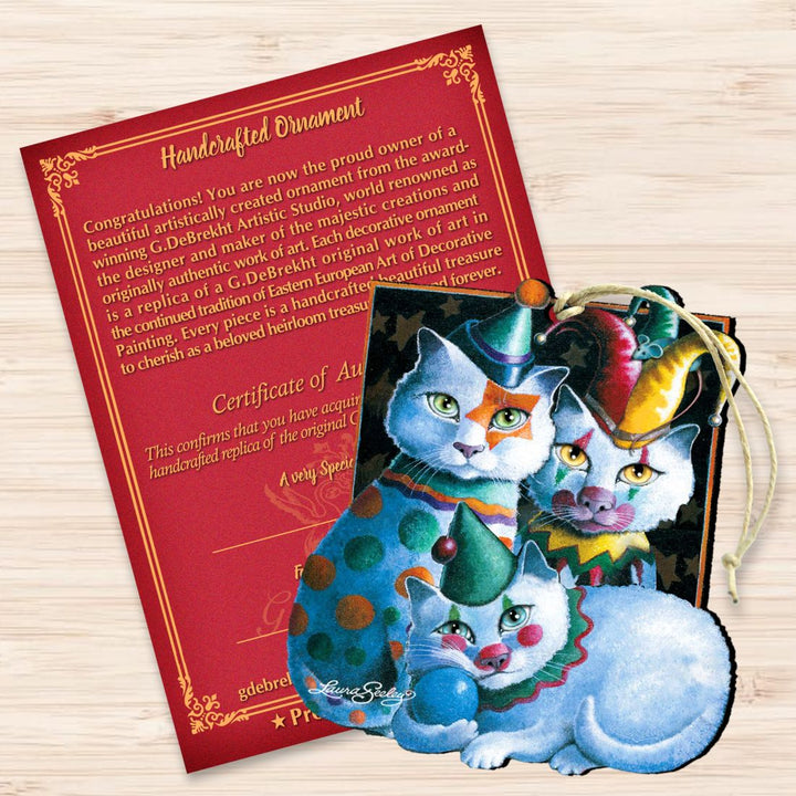 Performers Cat Wooden Ornaments by Laura Seeley - Pets Dog and Cats Decor - 8512067-LS