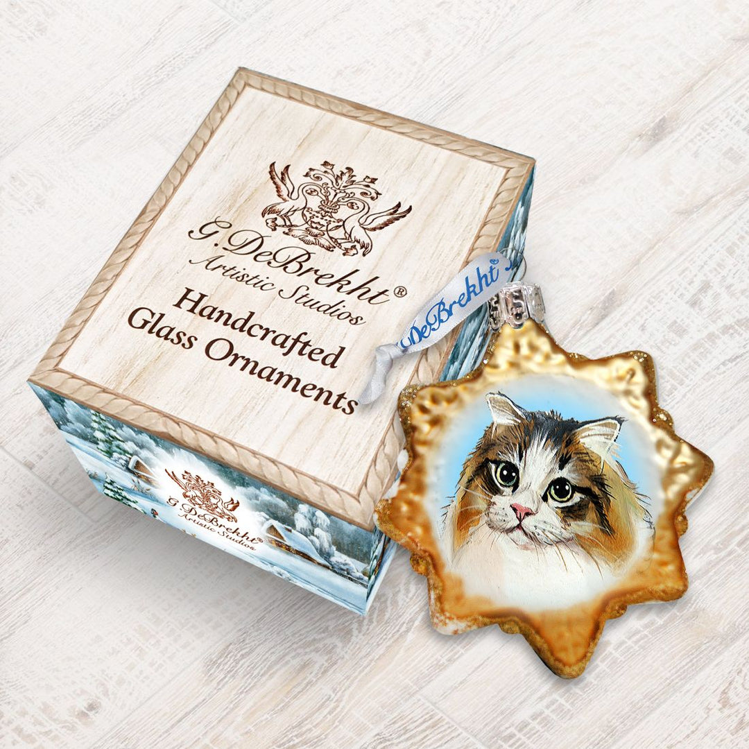 Kitty Cat Mercury Glass Ornament by G. DeBrekht - Pets Dog and Cats Decor - 774022
