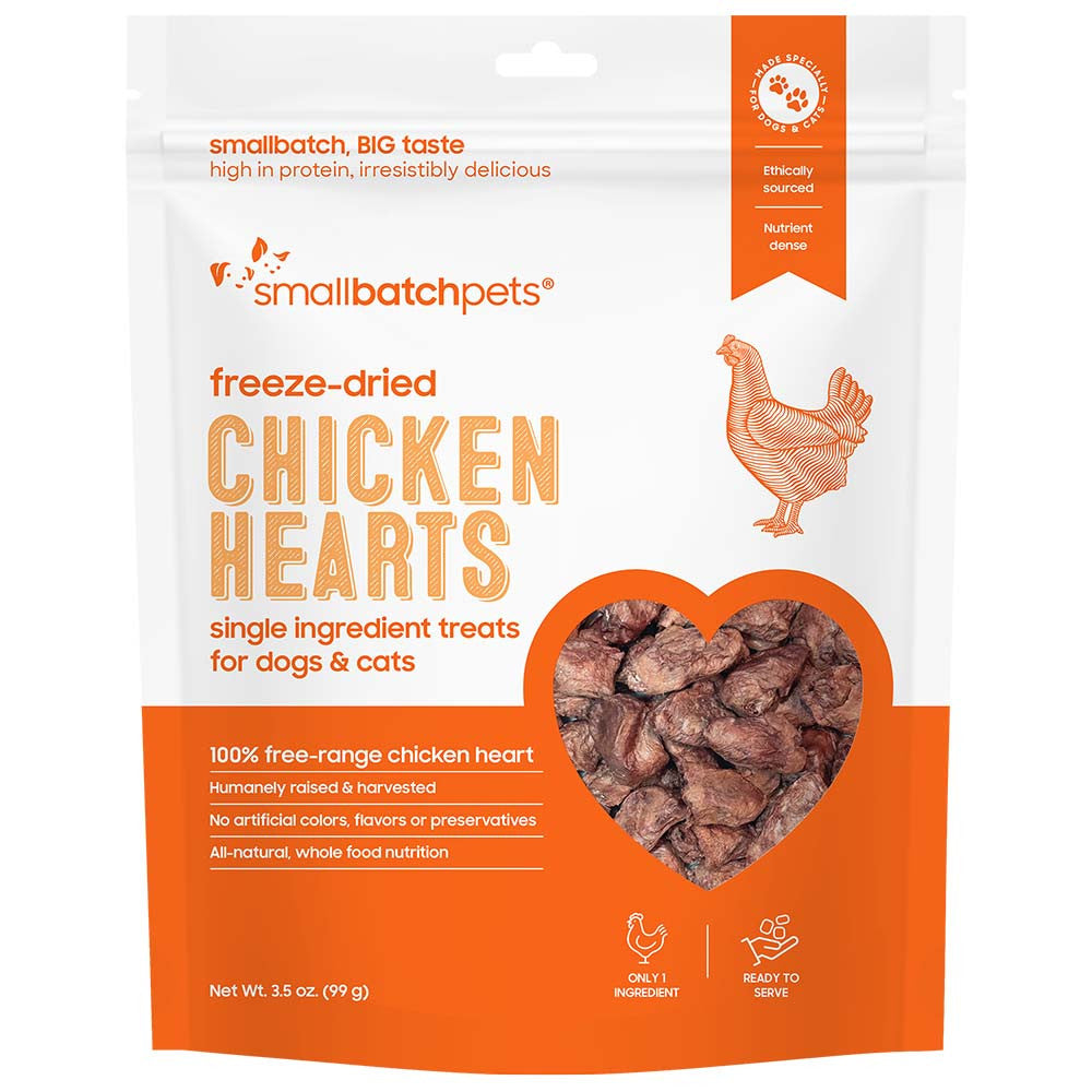 Smallbatch Dog &amp; Cat Freeze Dried Treat Chicken Heart (3.5oz)