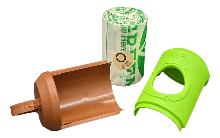 beyondGREEN Dog Poop Bag Leash Dispenser – Clip-On Holder Fits Standard Rolls – Durable &amp; Portable