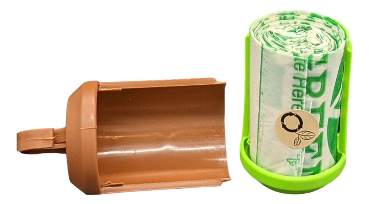 beyondGREEN Dog Poop Bag Leash Dispenser – Clip-On Holder Fits Standard Rolls – Durable &amp; Portable