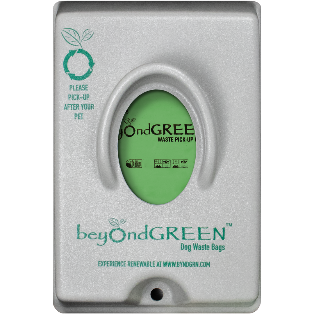 beyondGREEN Single-Pull Dog Waste Bag Dispenser – Wall/Pole Mount – Compatible with Single-Pull Header Packs – Heavy-Duty Construction