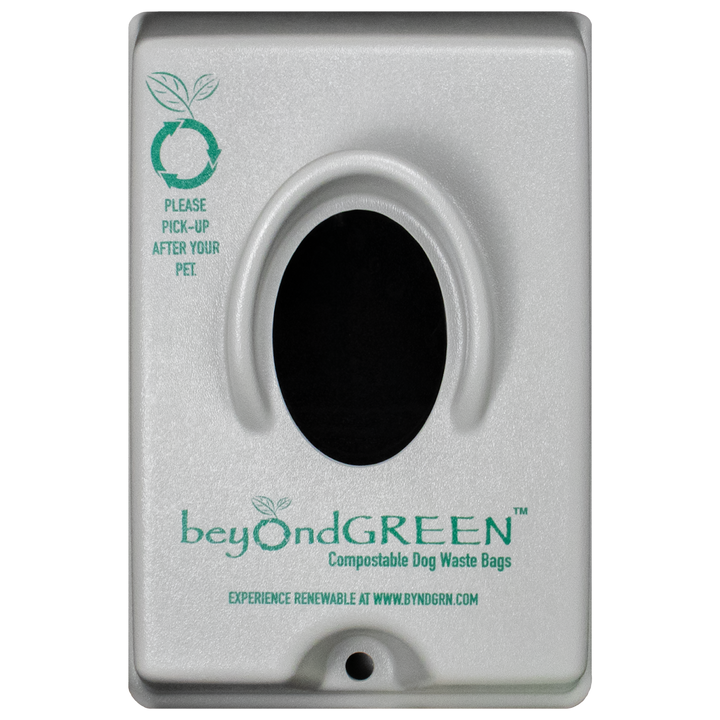 beyondGREEN Single-Pull Dog Waste Bag Dispenser – Wall/Pole Mount – Compatible with Single-Pull Header Packs – Heavy-Duty Construction