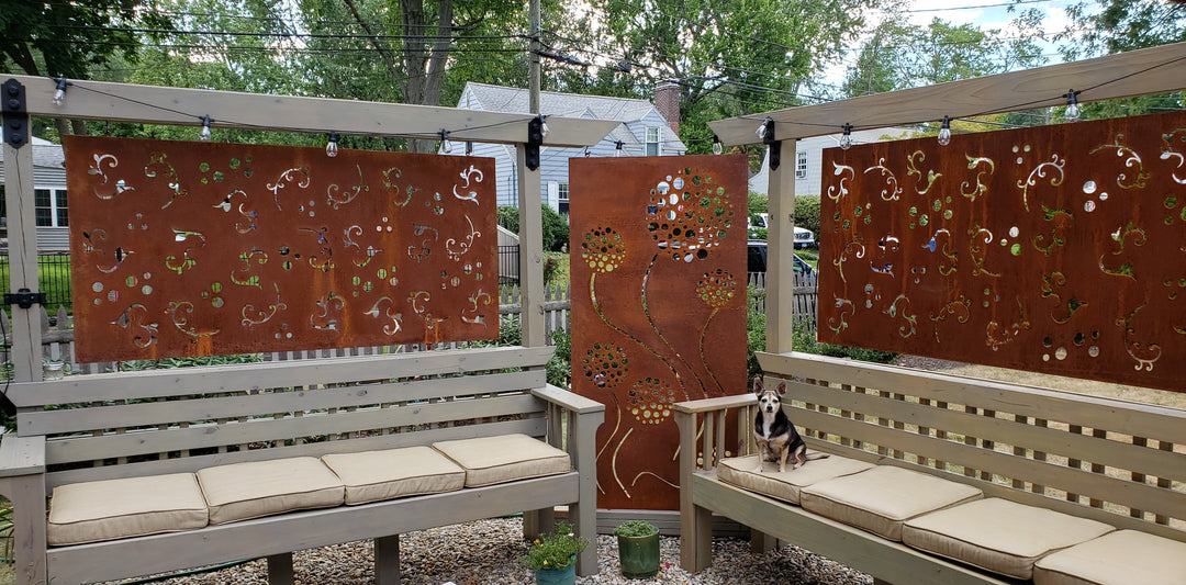 Outdoor Metal Privacy Screen Panel (60” &amp; 72”) – Heavy-Duty Steel for Patio &amp; Fence