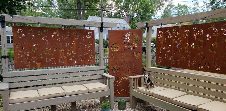 Metal Privacy Screen Panels / Wall Hanging (46" Inch)