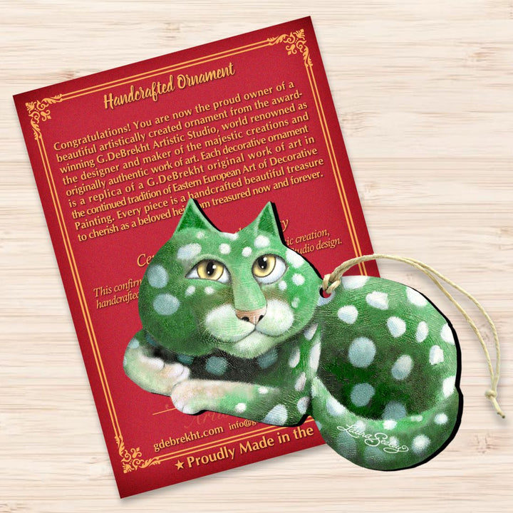 Cash Is King Cat Wooden Ornaments by Laura Seeley - Pets Dog and Cats Decor - 8512061-LS