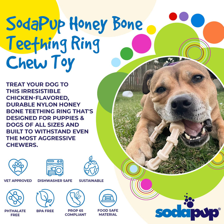 Chicken Flavored Teething Ring for Puppies &amp; Aggressive Chewers | USA Made