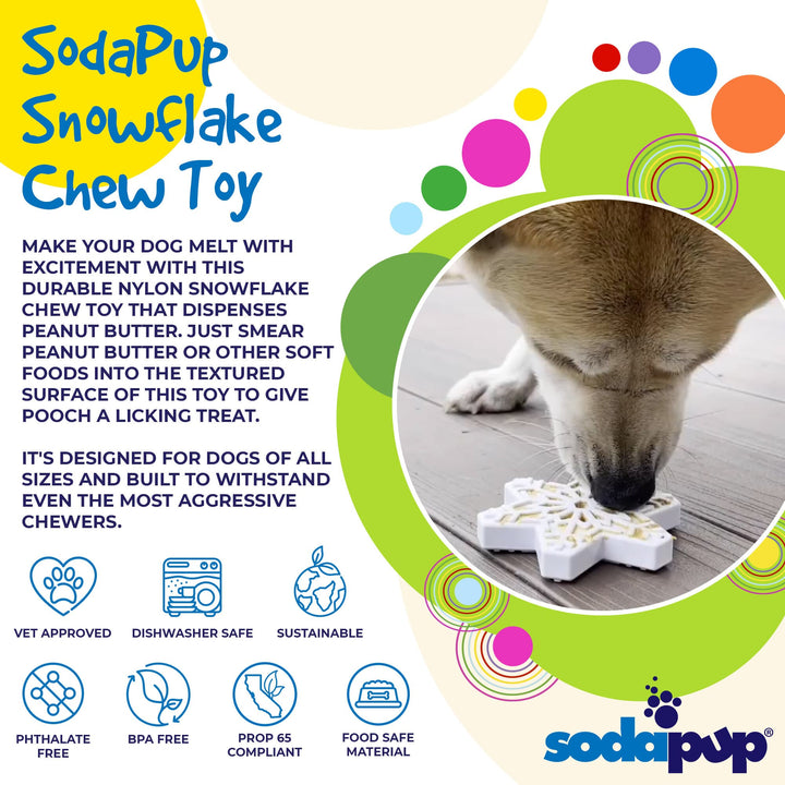 Snowflake Nylon Dog Chew Toy for Aggressive Chewers | USA Made &amp; FDA Compliant