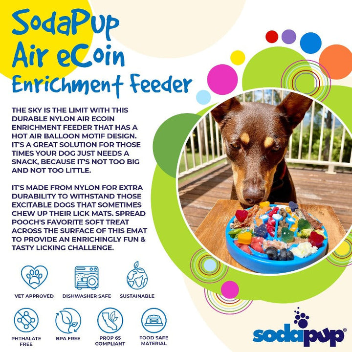 Air Nylon eCoin Lick Mat for Dogs - Durable Enrichment Toy | SodaPup
