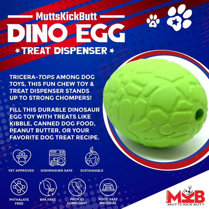 Dinosaur Egg Dog Chew Toy &amp; Treat Dispenser - USA Made | SodaPup