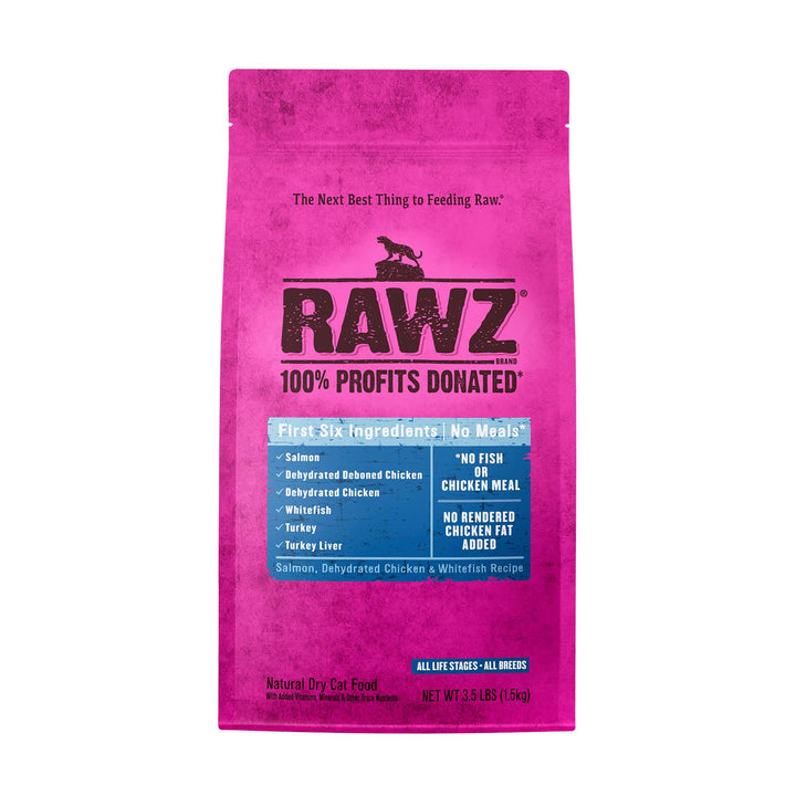 Rawz Salmon, Dehydrated Chicken &amp; Whitefish Cat Food Recipe Dry Cat Food