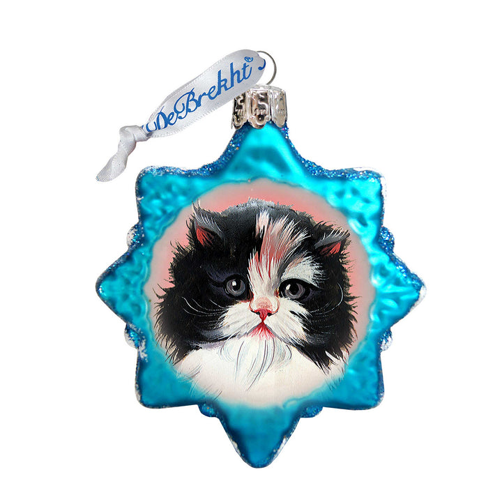 Calico Girl Mercury Glass Ornament by G. DeBrekht - Pets Dog and Cats Decor - 774020