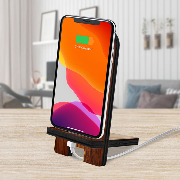 Sophisticated Cats Cell Phone Stand Family Decor - Wood Mobile Tablet Holder Charging Station Organizer - 892039