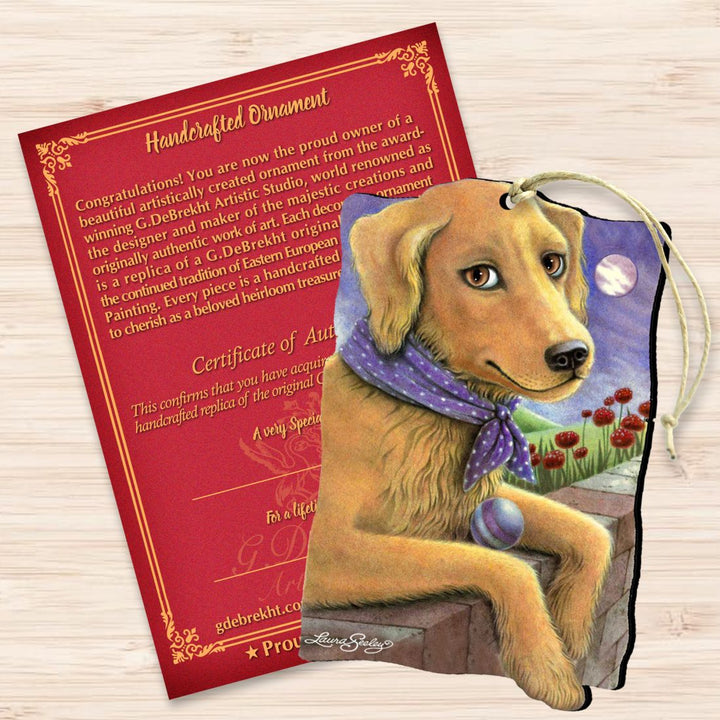 Flowers Fetch Fun Wooden Ornaments Pets by Laura Seeley - Pets Dog and Cats Decor - 8511011-LS