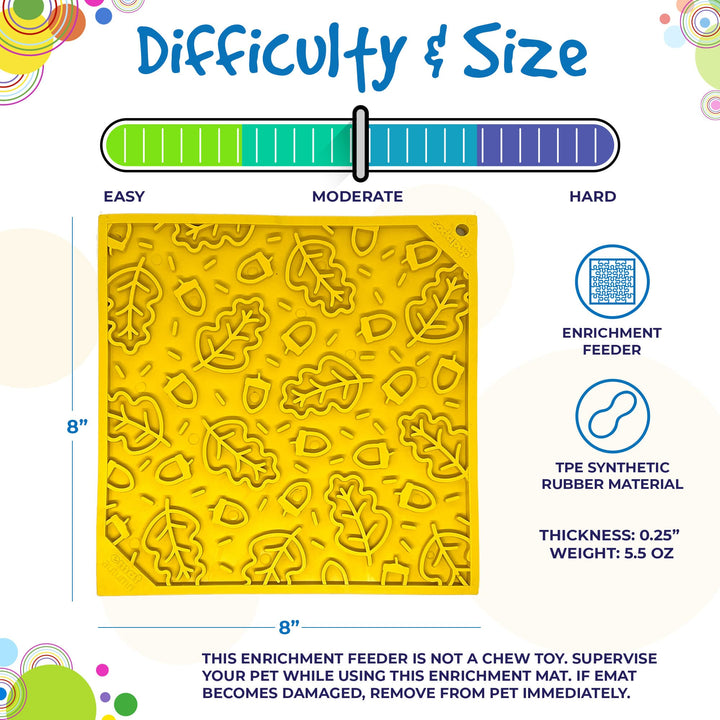 Autumn eMat - Enrichment Lick Mat For Dogs and Cats| Fall Leaves Design | SodaPup
