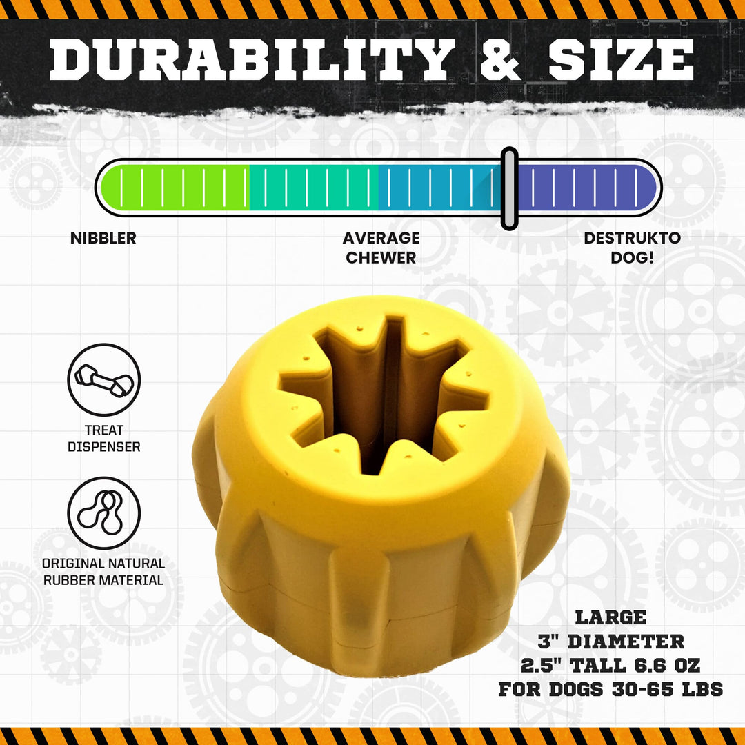 Gear eDispenser - Durable Rubber Yak Chew Holder &amp; Treat Pocket | USA Made