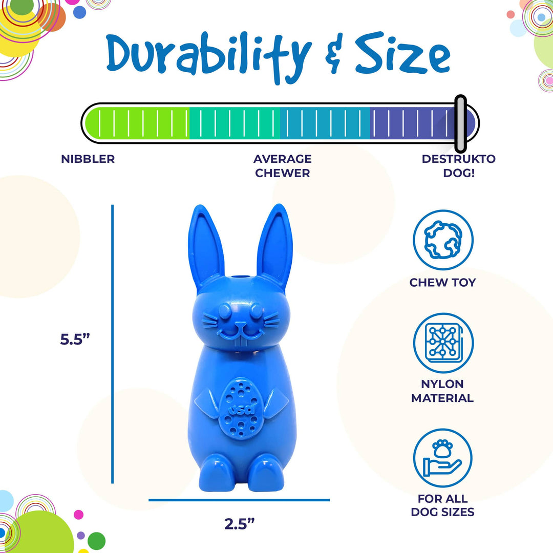 Bunny Nylon Chew Toy for Aggressive Chewers | Durable &amp; USA Made