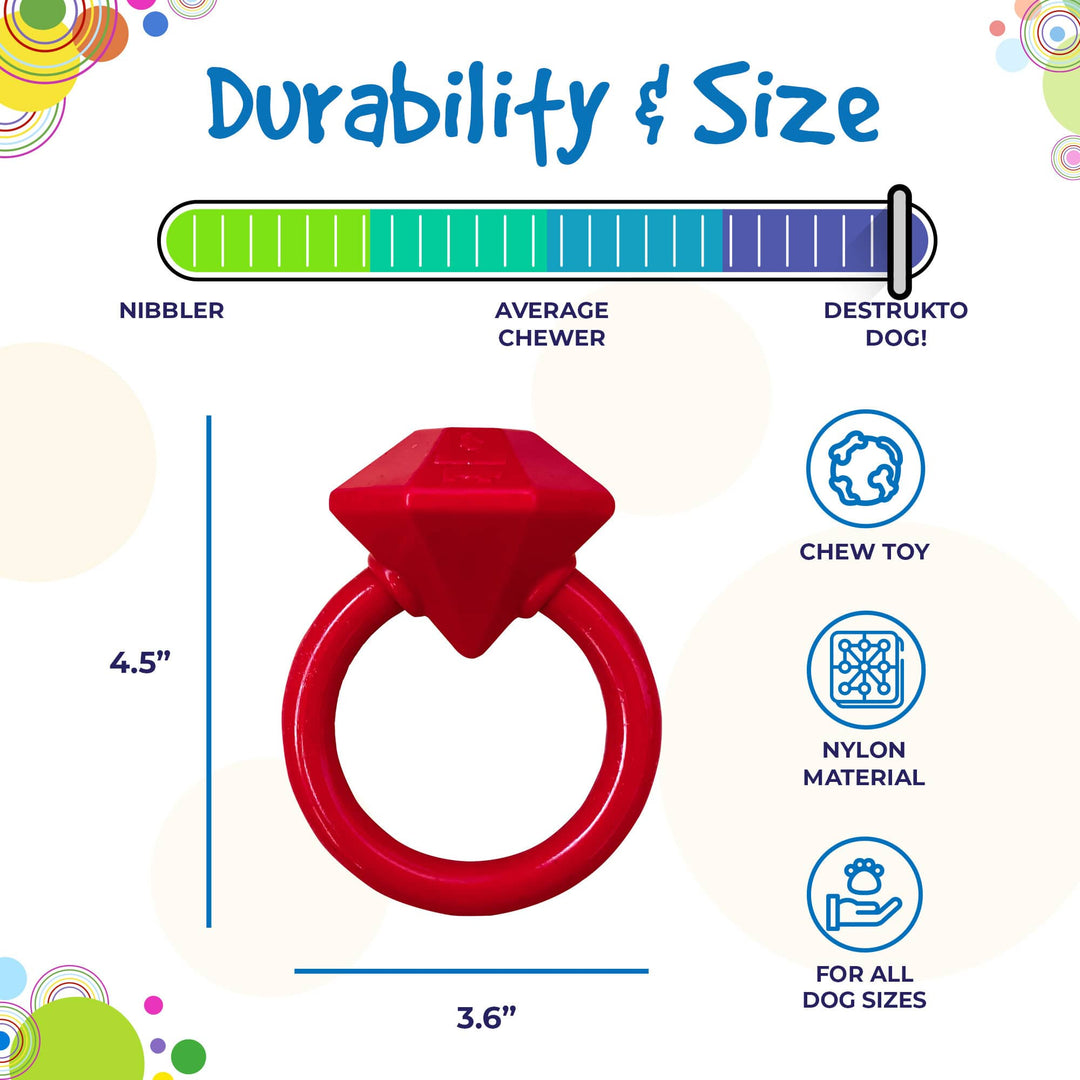 Diamond Ring Nylon Teething Ring for Puppies | Durable &amp; USA Made