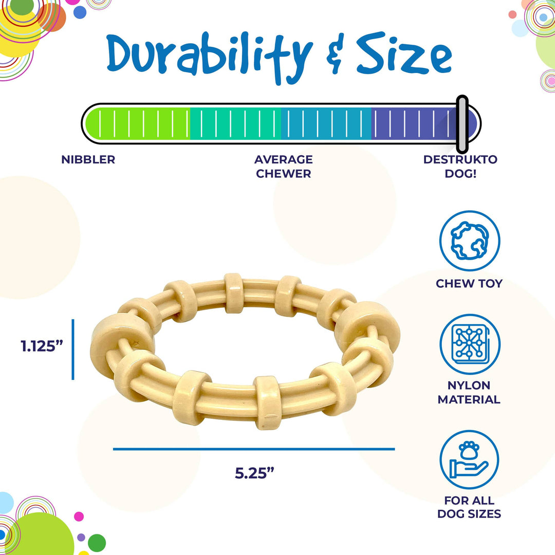 Chicken Flavored Teething Ring for Puppies &amp; Aggressive Chewers | USA Made