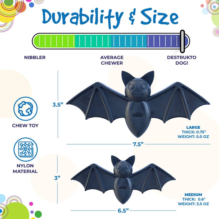 Vampire Bat Nylon Dog Chew Toy for Aggressive Chewers | USA Made &amp; FDA Compliant