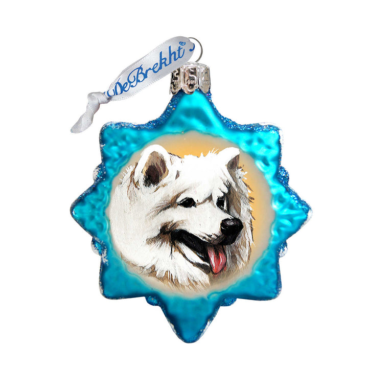 White Husky Mercury Glass Ornament by G. DeBrekht - Pets Dog and Cats Decor - 774017