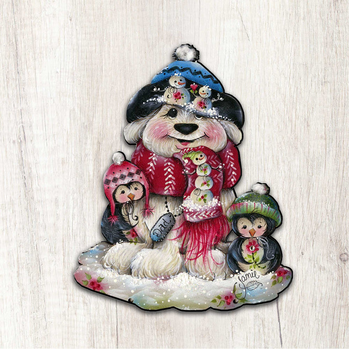 Christmas Dog Penguin Door Decor by Jamie Mills-Price - Pets Dog and Cats Decor - 8457503H
