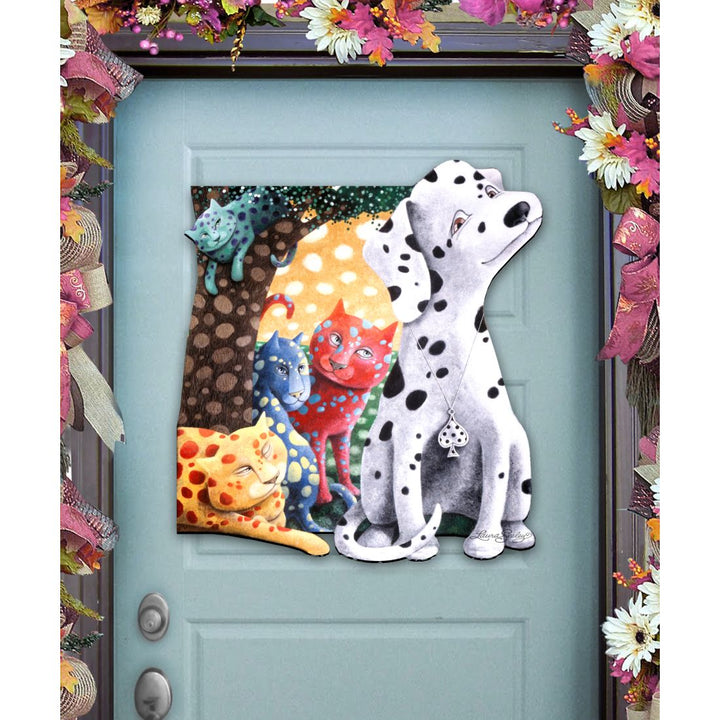 The World We Weave Holiday Door Decor by Laura Seeley - Pets Dog and Cats Decor - 8511013H