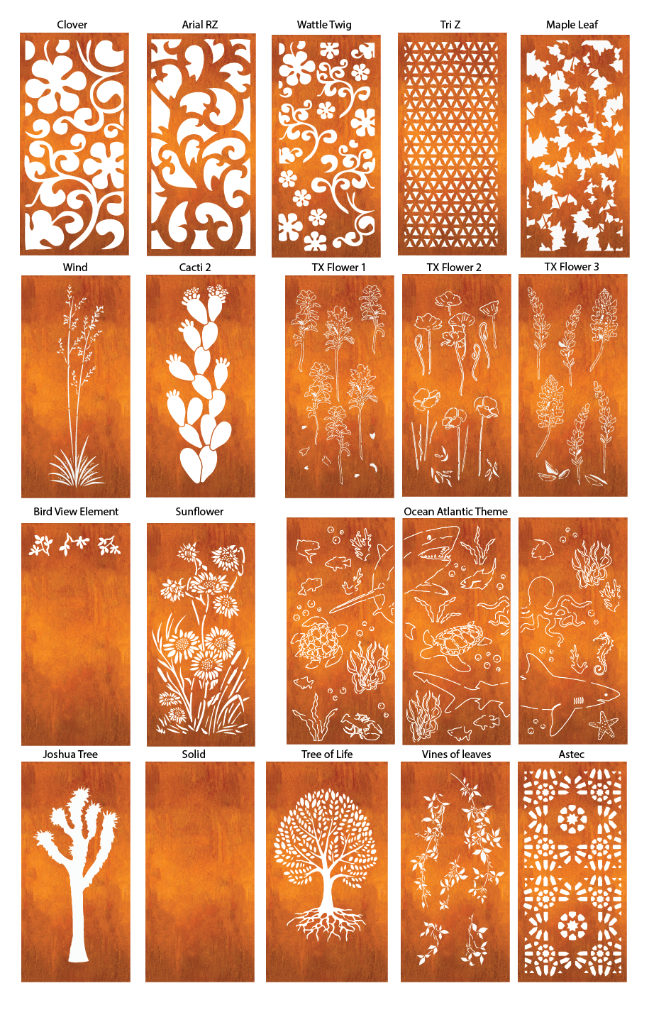 Privacy Panel or Metal Outdoor Wall Art