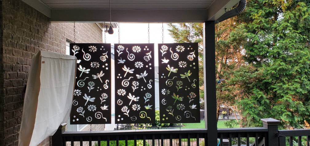 Outdoor Metal Patio Privacy Screen Panels (60” &amp; 72”) – Heavy-Duty Steel for Deck &amp; Backyard