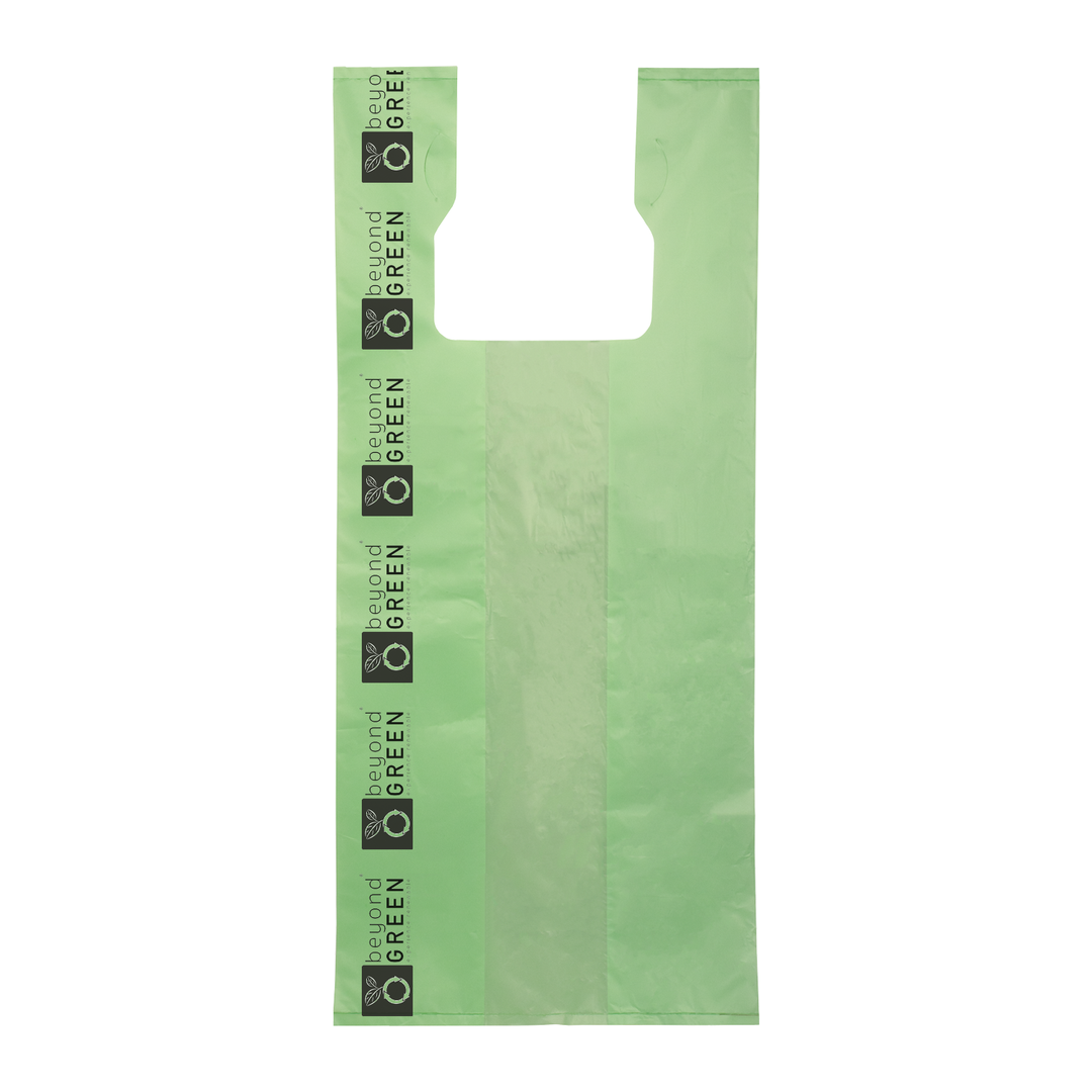 Large Green Cat Litter Bags – 10" x 20" with 7" Gusset &amp; Handles – Made in USA