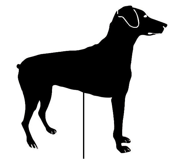 Doberman Pinscher Garden Stake or Wall Hanging (Style 2)
