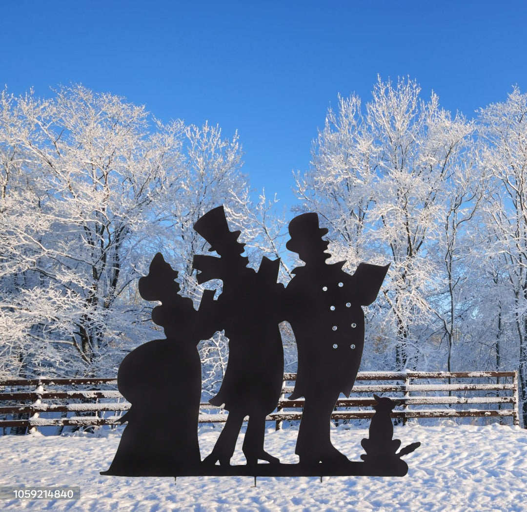Christmas Caroling Silhouette
