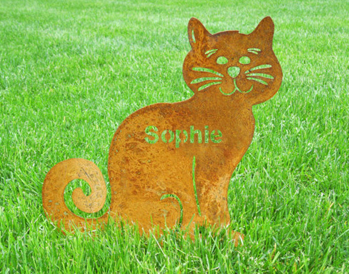 Ziggly Cat Memorial or Wall Hanging