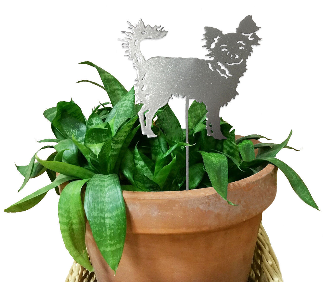 Chihuahua – Long Haired (Style 4) Plant Stake