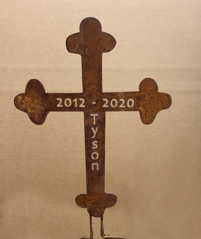 Roadside Memorial Cross or Cross Wall Art - 18"