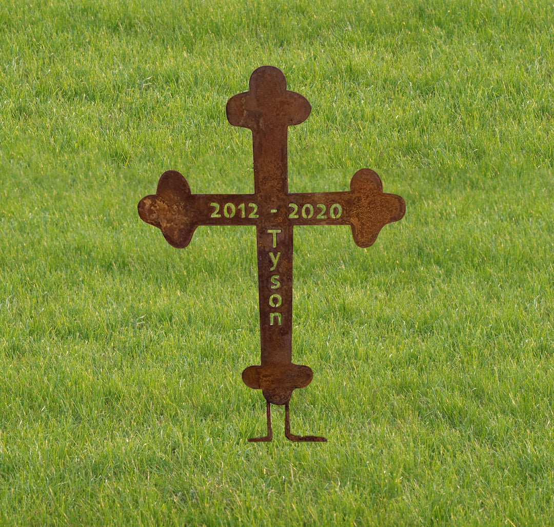 Roadside Memorial Cross or Cross Wall Art - 18"