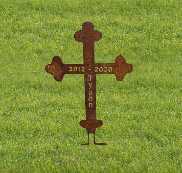 Roadside Memorial Cross or Cross Wall Art - 18"