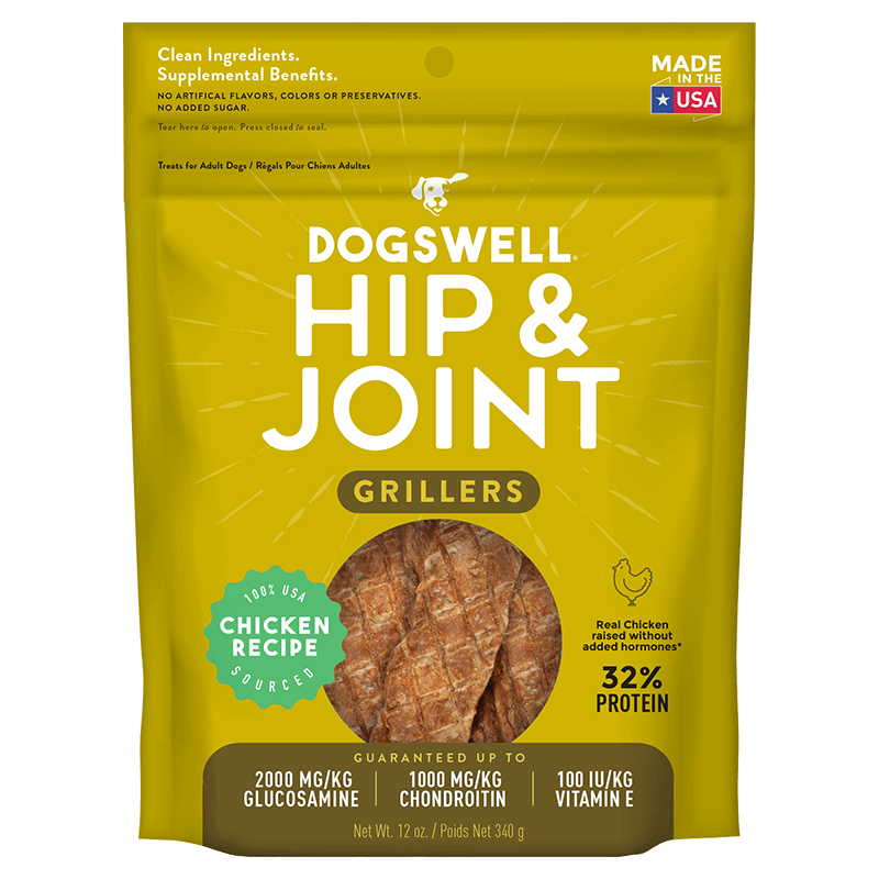 Dogswell Hip &amp; Joint Grillers Treats, Chicken Recipe (12oz)