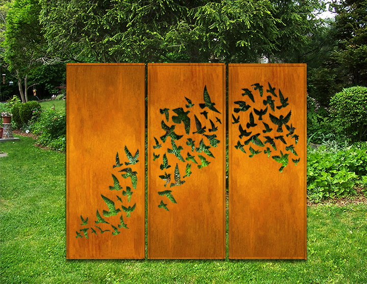 Outdoor Screen Panels or Large Metal Wall Art (46" Inch)