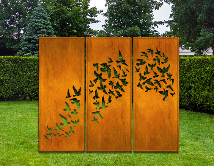 Outdoor Metal Privacy Fence Screen Panels (60” &amp; 72”) – Heavy-Duty Steel for Backyard &amp; Patio