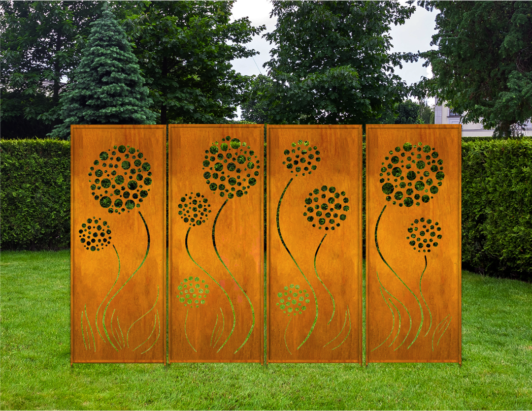 Metal Privacy Screen Panels / Wall Hanging (46" Inch)
