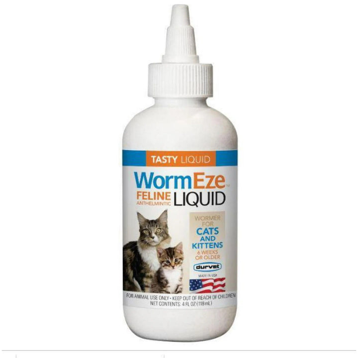 Durvet Wormeze Liquid Wormer For Cats &amp; Kittens (4oz)