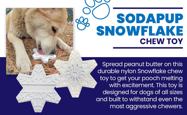 Snowflake Nylon Dog Chew Toy for Aggressive Chewers | USA Made &amp; FDA Compliant