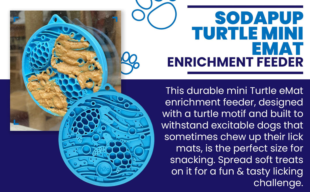 Turtle eMat-Mini Lick Mat with Suction Cups - Small Dogs &amp; Cats | USA