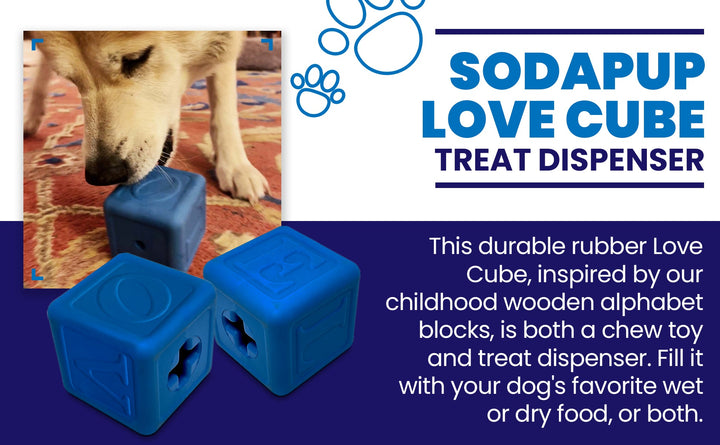 Love Cube eDispenser - Durable Rubber Chew Toy &amp; Treat Dispenser | USA Made