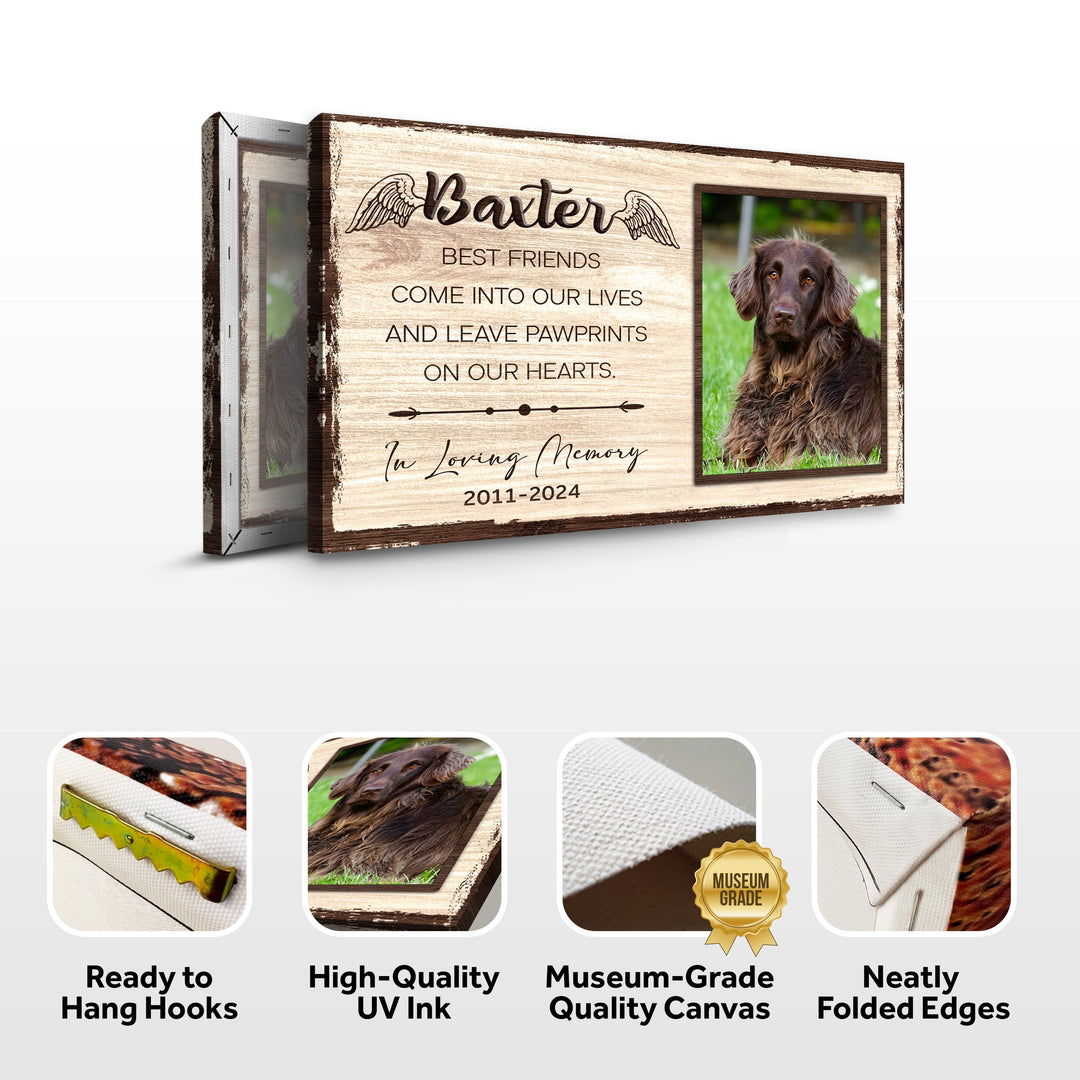 Pet Memorial Sign Best Friend In Paw Prints