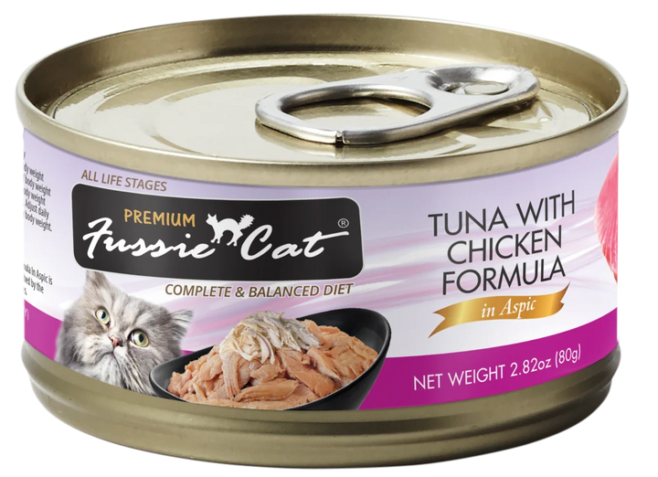 Fussie Cat Premium- Tuna With Chicken Formula In Aspic (2.82oz)
