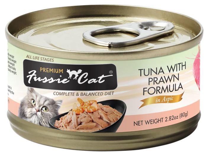 Fussie Cat Premium- Tuna With Prawns Formula In Aspic (2.82oz)