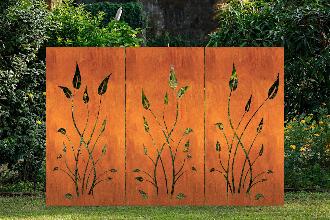 Outdoor Metal Privacy Screen Panels 24" x 60" &amp; 24" x 72" – Heavy-Duty Steel for Patio &amp; Fence