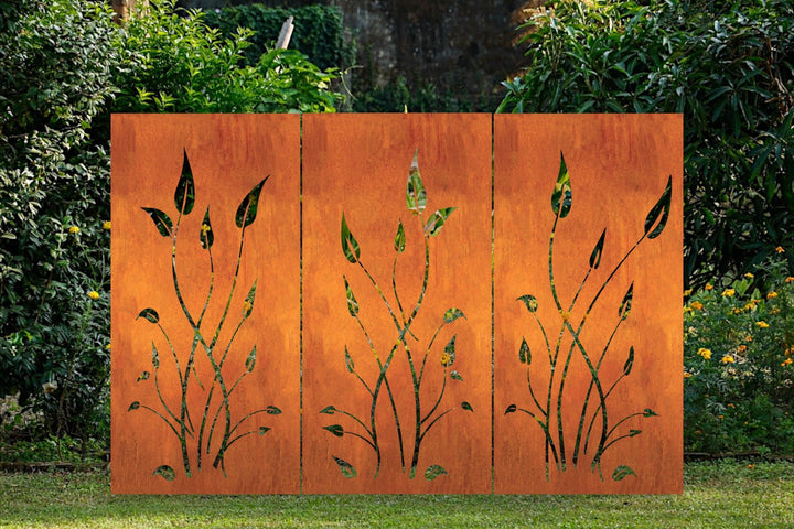 Outdoor Metal Privacy Screen Panels 24" x 60" &amp; 24" x 72" – Heavy-Duty Steel for Patio &amp; Fence